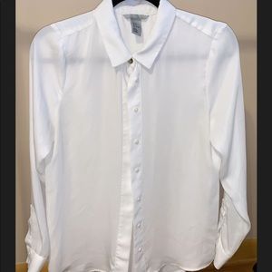 H&M white button up blouse